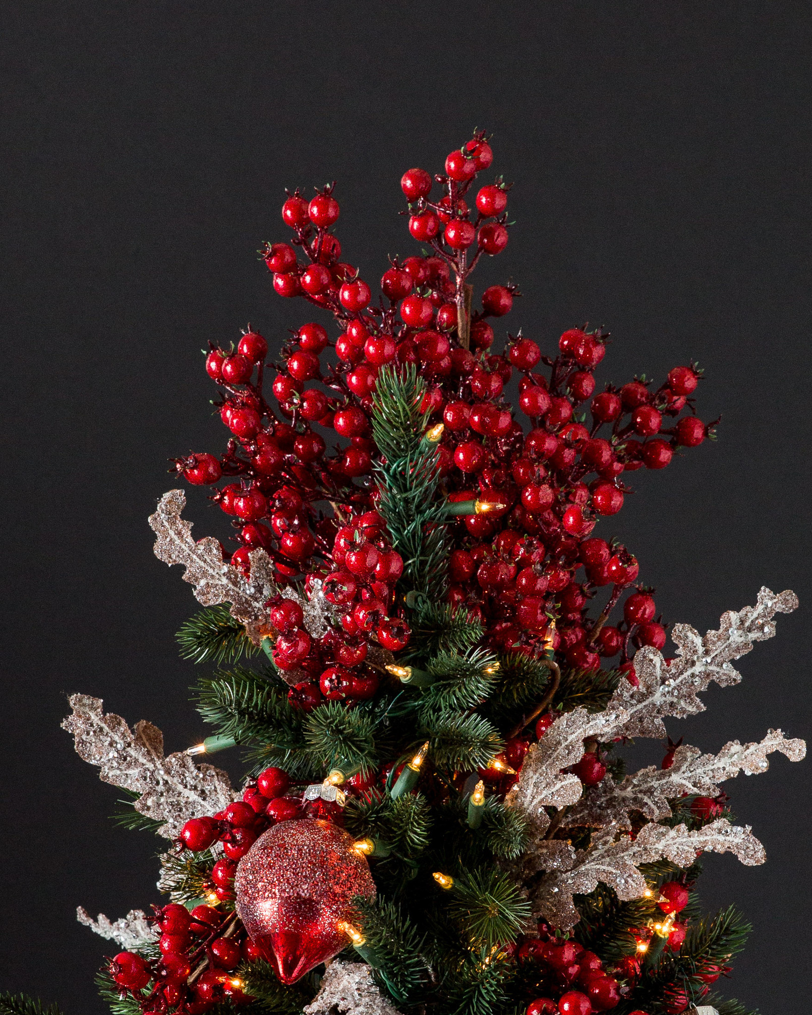 Red Berry Bouquet Tree Topper