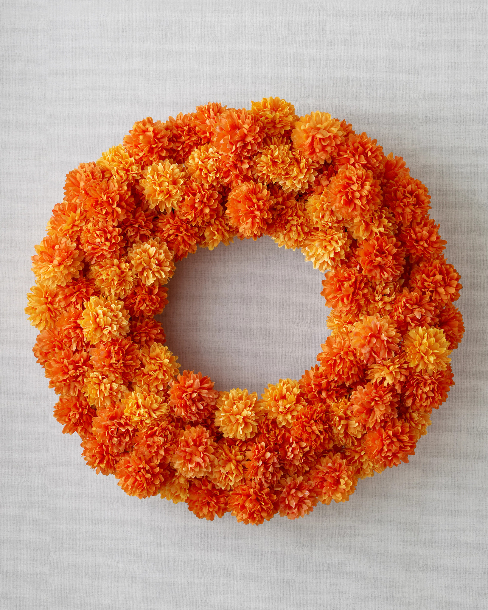 Outdoor Marigold Meadow Wreath