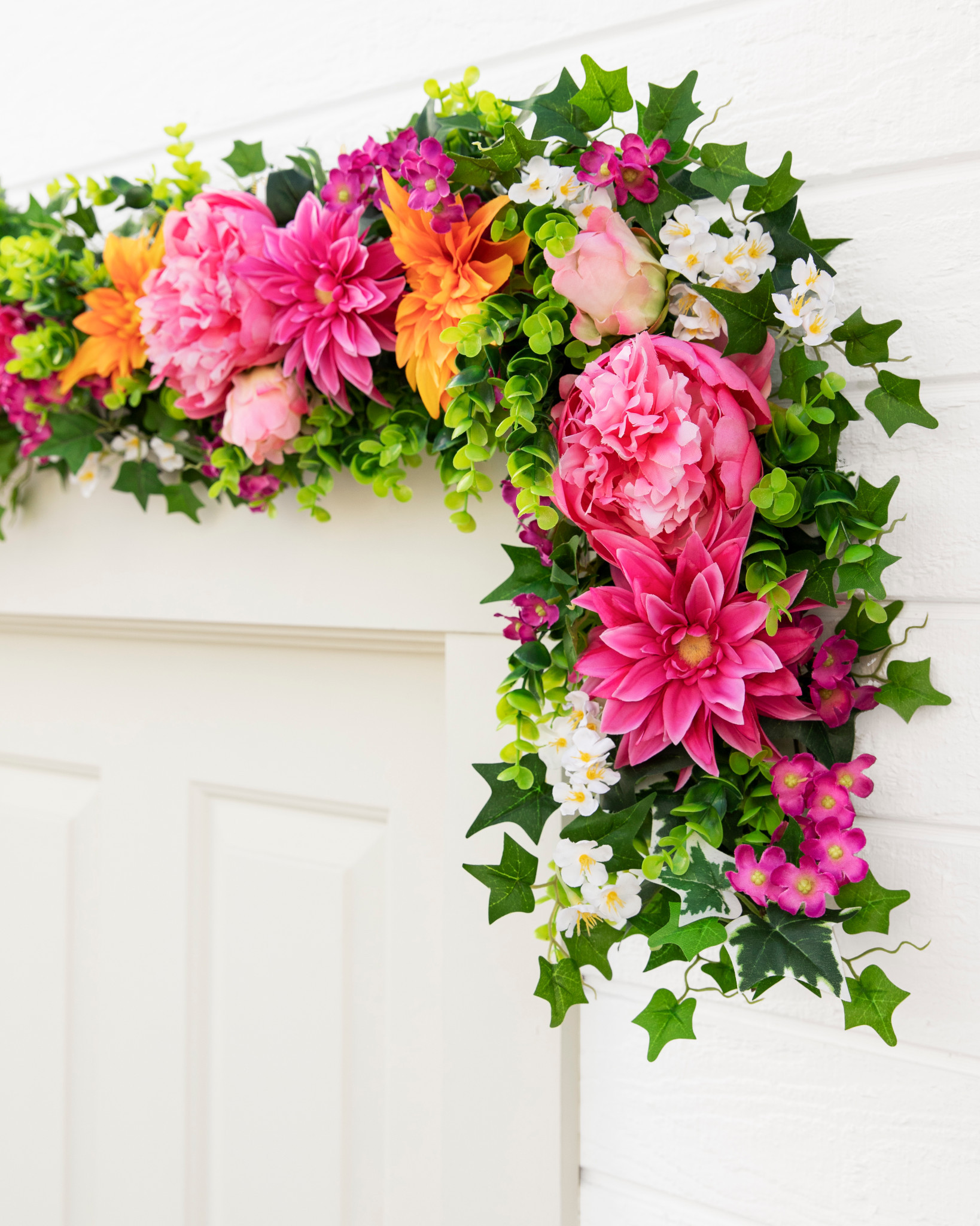 Outdoor Radiant Peony Wreath