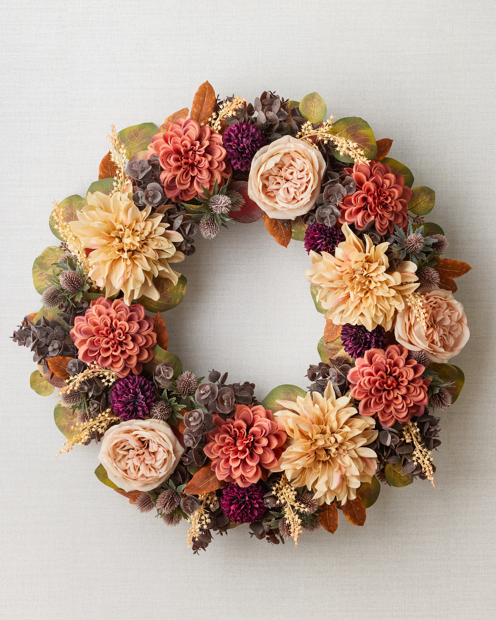 Sunset Harvest Blooms Wreath